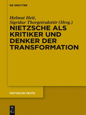 cover image of Nietzsche als Kritiker und Denker der Transformation